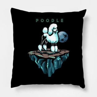 Poodle in space Pillow