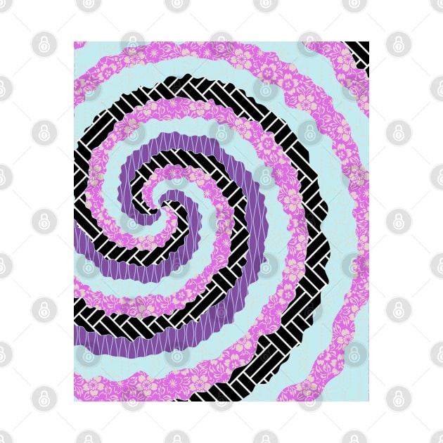 Happy boho spiral japanese pattern by Blacklinesw9