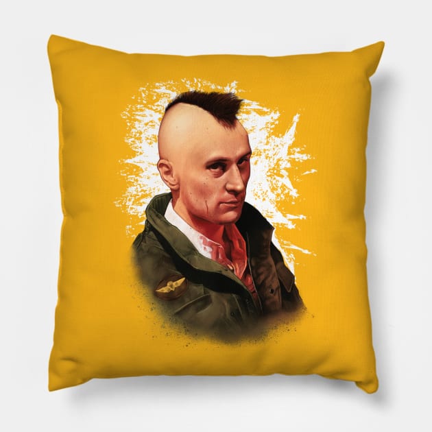 Taxi Driver Pillow by AlbertColladoArt