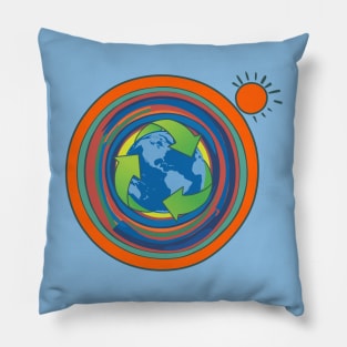 Recycle Reuse Reduce Retro Abstract Design Pillow