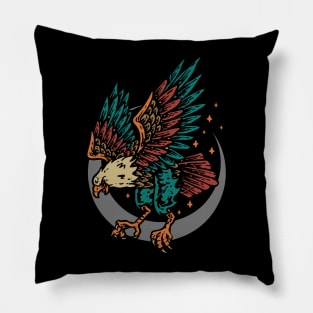 eagle hand drawn vintage Pillow