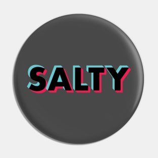 Salty Black Glitch Pin