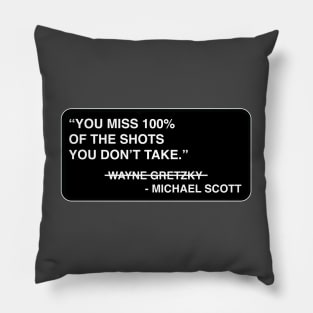 "Shots." - Michael Scott / Gretzky Pillow