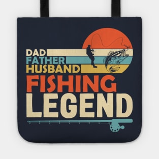 Dad Father Husband Fishing Legend Tote