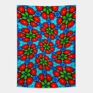 Colorful Paper Flower Tapestry