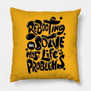 Bold Typographic Design of a Witty Tech Lifestyle Quote Pillow