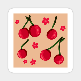 Cherry Pattern Magnet