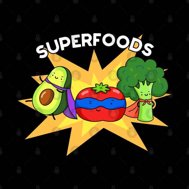 Superfoods Cute Food Veggie Pun by punnybone