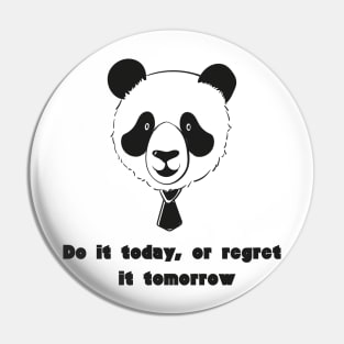 Business man panda Pin