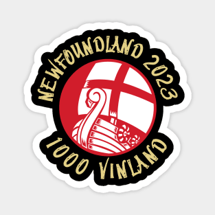 NEWFOUNDLAND T-Shirt Vinland 1000 to 2023 NEWFIE The Rock & Runes Magnet