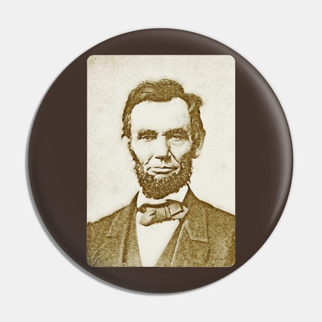 Honest Abe Lincoln Presidential Watercolor Painting Pin by terrybain