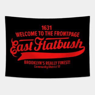 New York Brooklyn - East Flatbush Brooklyn Schriftzug - East Flatbush Logo Tapestry