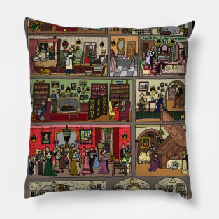 Agatha Christie - House Party Illustration Pillow