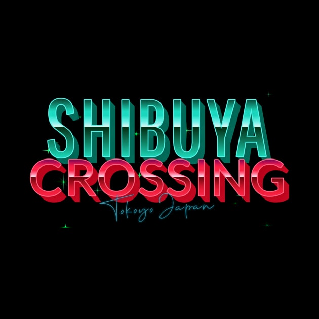 Famous Shibuya Crossing Design Tokyo misprint by LeftBrainExpress