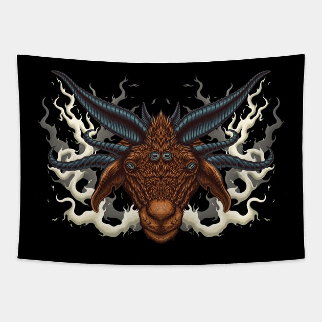 Goat Tapestry by Arjanaproject