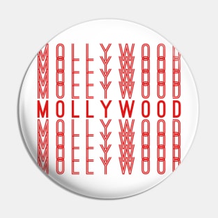 Mollywood Malayalam Indian Movies Repeating Red Text Gift Pin