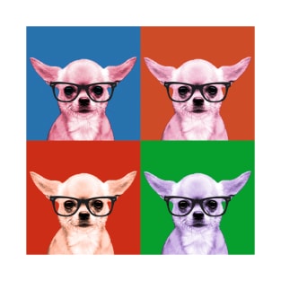 Pop Art Chihuahua in 4 Colors - Print / Home Decor / Wall Art / Poster / Gift / Birthday / Chihuahua Lover Gift / Animal print Canvas Print T-Shirt