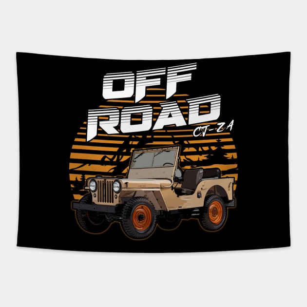 Jeep CJ-2A jeep car offroad name Tapestry by Madisen Harvey