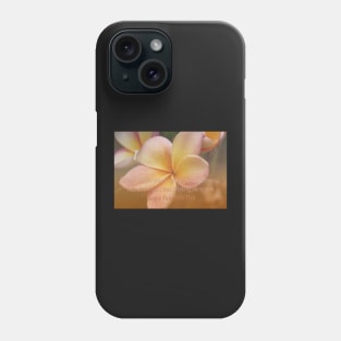 Thinking of you Frangipani Flower Valentines Card Phone Case