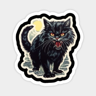 Angry Black Cat Magnet