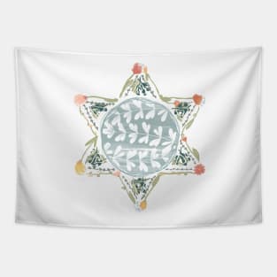 Floral Sheriffs Star Tapestry