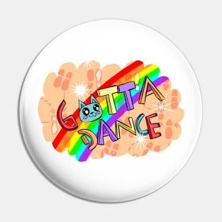 Gotta Dance Rainbow Sparkle Cat Pin