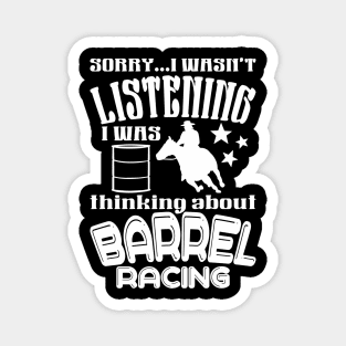 Horse Barrel Racing I Rodeo Girl and Betting Gift Magnet