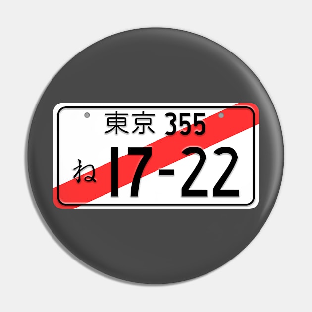 JDM Licence Plate Temporary Import Pin by Cerealbox Labs