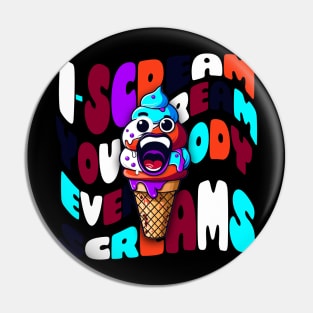 I scream you scream ice cream cute halloween design Pin