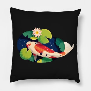 Koi Fish Pond Pillow