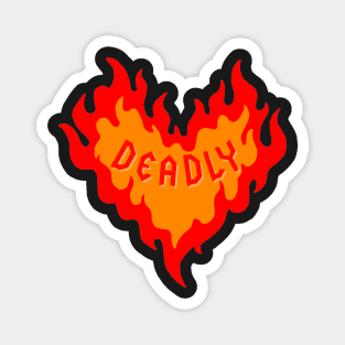 Deadly Flame Heart Magnet