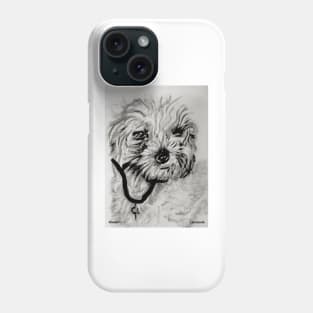 Hand drawn 'Labradoodle' portrait Phone Case