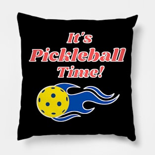 Men's Funny Pickleball Shirt, It's Pickleball Time! Pillow