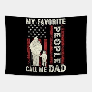 My Favorite People Call Me Dad US Flag Funny Dad Gifts Fathers Day Tapestry