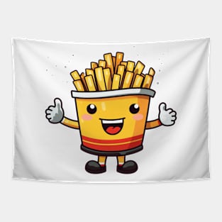 Cute French Fries T-Shirt Designed ,cute illustration Tapestry