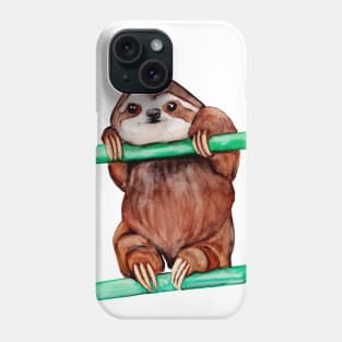 Watercolor - Baby sloth Phone Case