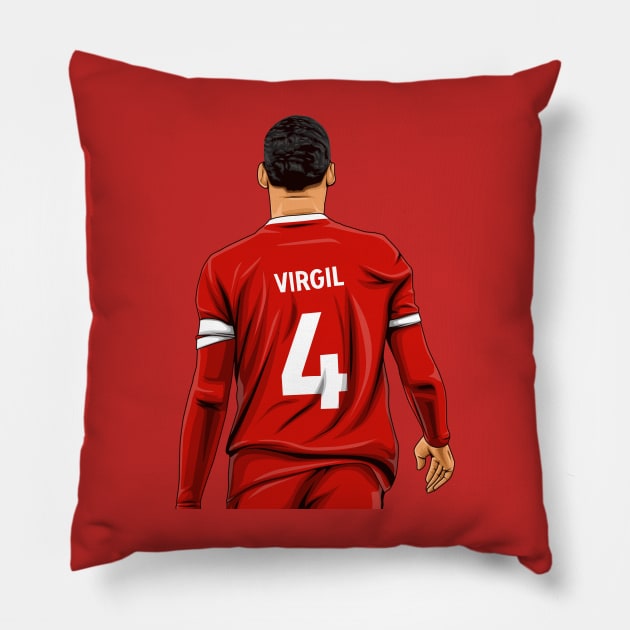 Virgil Van Dijk Pillow by Aldduardo