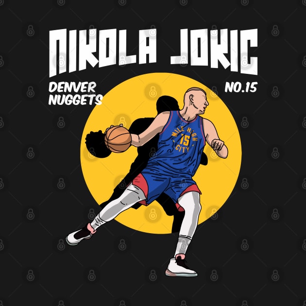 Nikola Jokic Comic Style Art by Luna Illustration