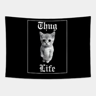 Thug life cat Tapestry