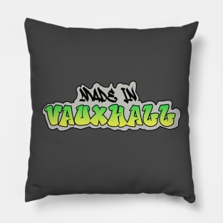 Made in Vauxhall I Garffiti I Neon Colors I Green Pillow