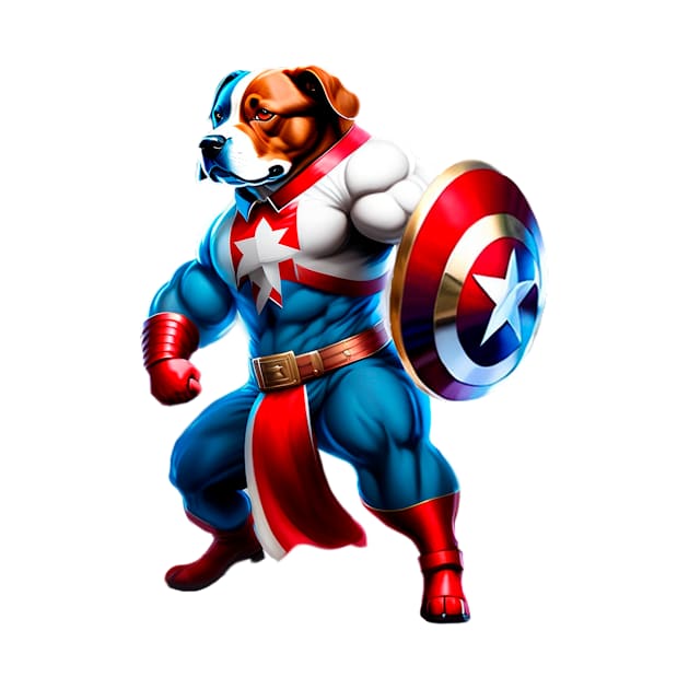 Dog Superhero - American by enyeniarts