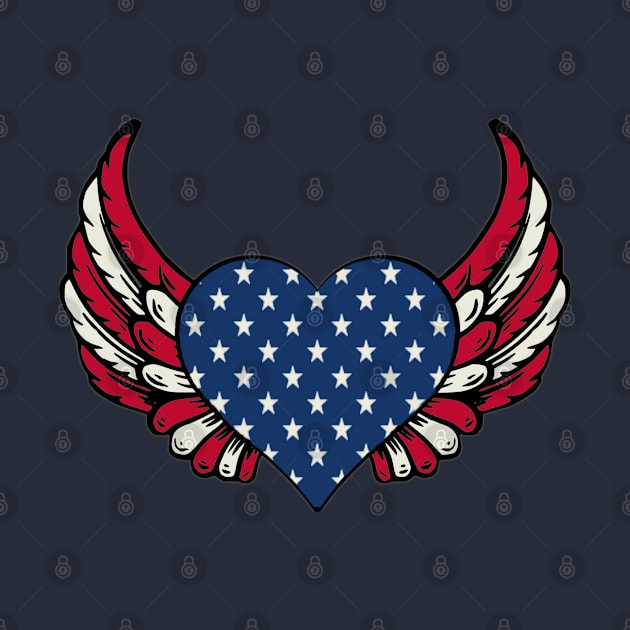 American Heart USA flag by KZK101