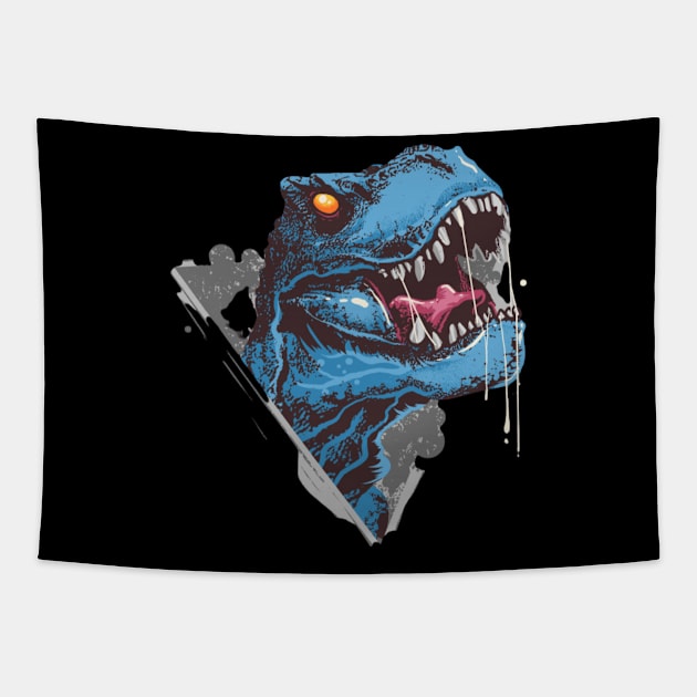 Furious dino Tapestry by Rakos_merch