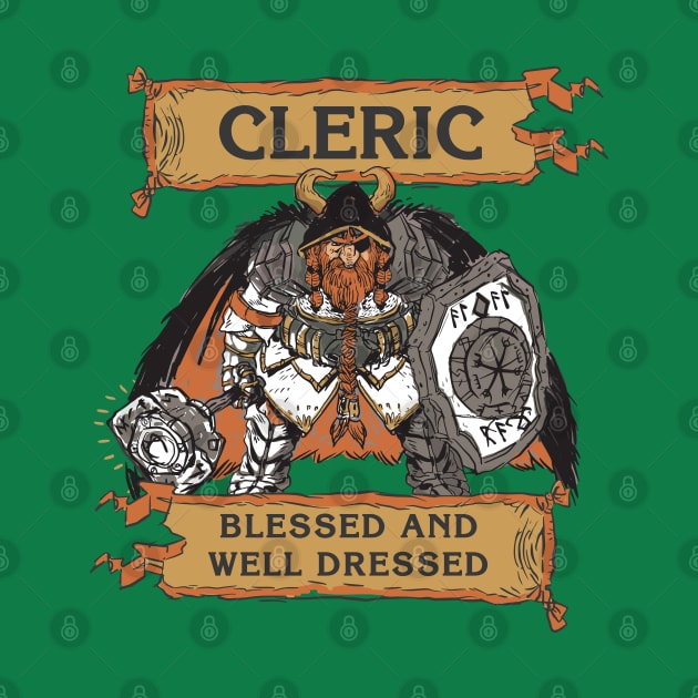 Tabletop RPG Cleric - Blessed And Well Dressed by M n' Emz Studio