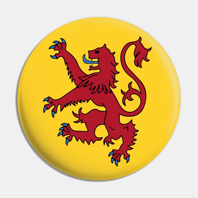 Lion Rampant of Scotland, Royal Banner, Royal Arms, Scottish Pride Pin by VintageArtwork