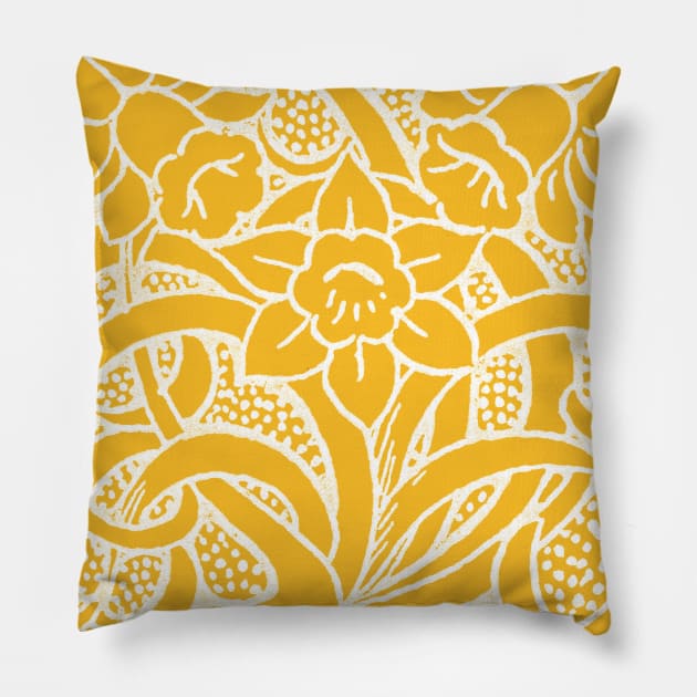 Daffodil, or Narcissus (nat. ord. Asparagales) Pillow by sleepingdogprod