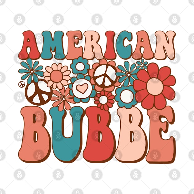 Retro Groovy American Bubbe Matching Family 4th of July by BramCrye