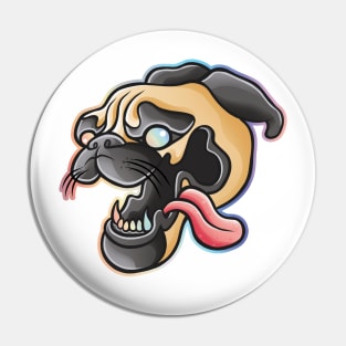 Crazy Pug Funny Dog Pin