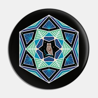 Midnight Meditation Owl Pin