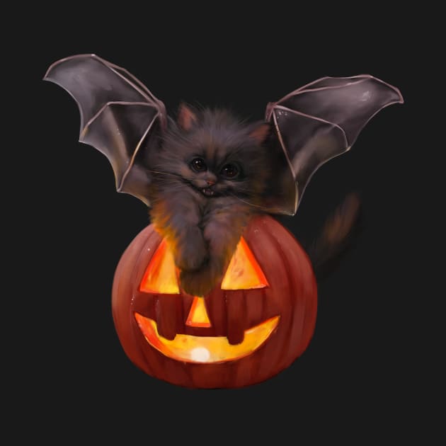 Cat bat by Brooklyn Smith Art 